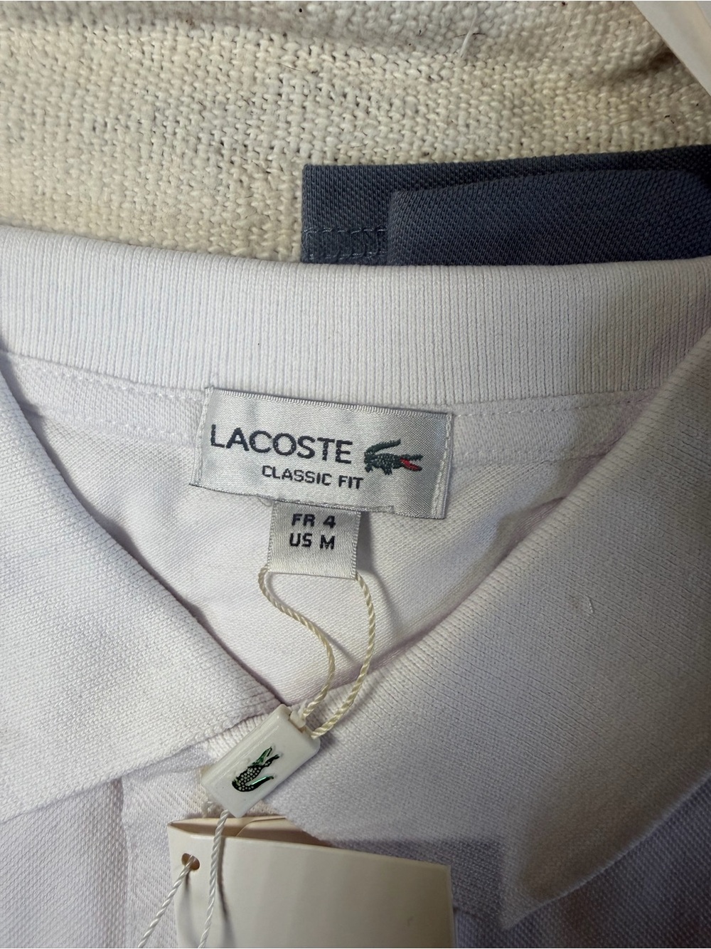 Lacoste White Polo Shirt with Green Crocodile Logo - Picture 3 of 3
